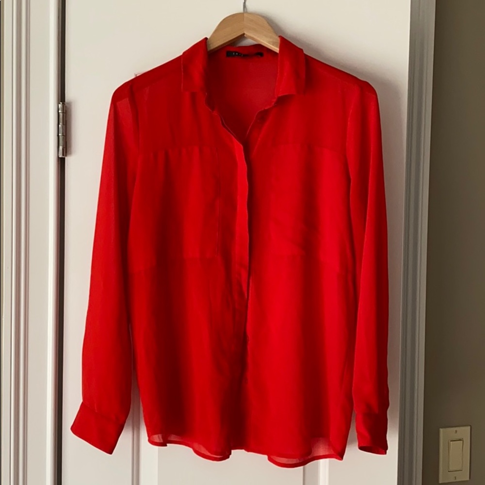 Tahari button-down blouse